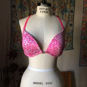 PINK cheetah print bra